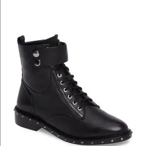 Vince Camuto combat style boots with studs